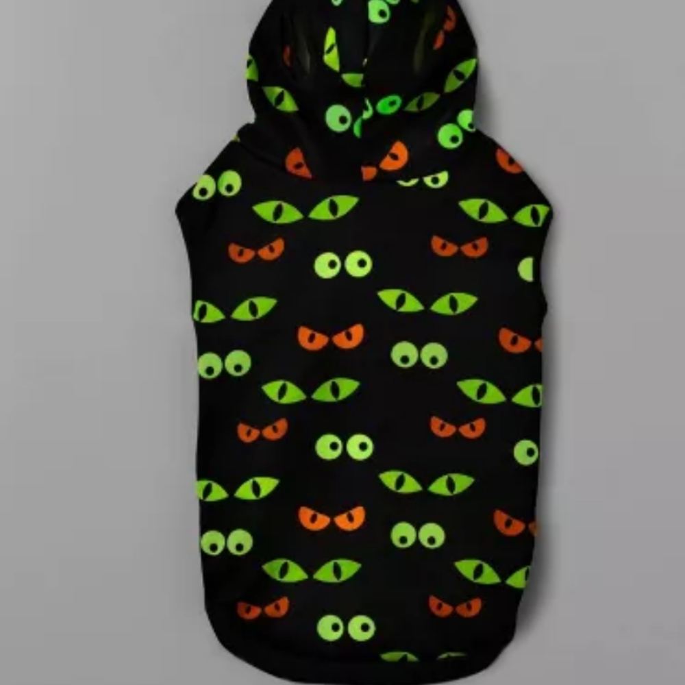 Small Glowing Eyes Halloween Hoodie